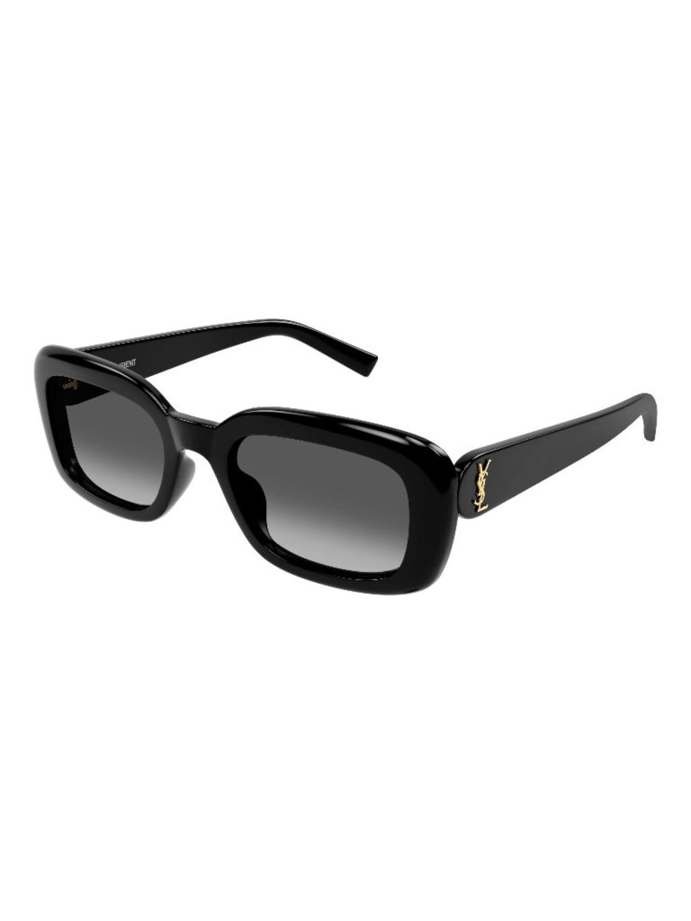 New Saint Laurent Women's Sunglasses Black Square Grey Lens Acetate Frame SL 002